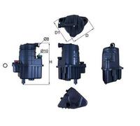 MAHLE Filtre à carburant KL 832D pour RENAULT Clio III 3/5 portes (BR0/1, CR0/1)
