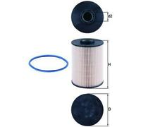 MAHLE Filtre à carburant KX 211D convient pour PEUGEOT 407 Berline (6D) 83,5mm