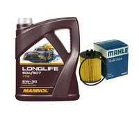 Mahle Filtre à Huile 5L mannol Longlife 504/507 5W-30 pour , Suzuki Wagon R