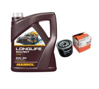 Mahle Filtre à Huile 5L mannol Longlife 504/507 5W-30 pour Volvo V70 I 875 876