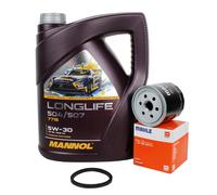 Mahle Filtre à Huile + mannol 5W30 pour VW Golf 7 Passat B8 Polo Tiguan 1.0-1.5