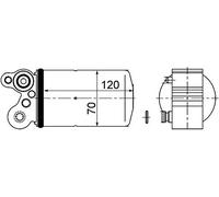 MAHLE Filtre déshydrateur clim Bouteille Déshydratante AD 101 000S