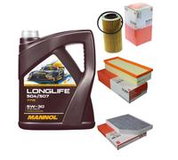 MAHLE Inspection Set 5L MANNOL LONGLIFE 504/507 5W-30 Pour Audi A4 8K2 B8 2.0