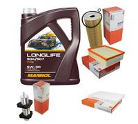 MAHLE Inspection Set 5L MANNOL LONGLIFE 504/507 5W-30 Pour Audi A4 Cabriolet