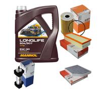 MAHLE Inspection Set 5L MANNOL LONGLIFE 504/507 5W-30 Pour Audi Q5 8RB 2.0 TDI