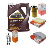 MAHLE Inspection Set 5L MANNOL LONGLIFE 504/507 5W-30 Pour Audi TT 8J3 2.0 TTS