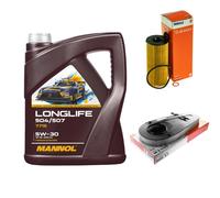 MAHLE Inspection Set 5L MANNOL LONGLIFE 504/507 5W-30 Pour BMW 5 Série F10 520d