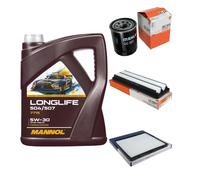 MAHLE Inspection Set 5L MANNOL LONGLIFE 504/507 5W-30 Pour Hyundai I10 BA IA