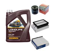 MAHLE Inspection Set 5L MANNOL LONGLIFE 504/507 5W-30 Pour Mazda 2 DJ DL 1.5