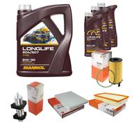 Mahle Inspection Set 8L mannol Longlife 504/507 5W-30 pour Audi Q7 4LB 3.0