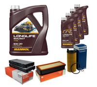 MAHLE Inspection Set 9L MANNOL LONGLIFE 504/507 5W-30 Pour BMW X5 F15 F85