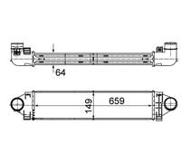 MAHLE Intercooler Llk pour Ford Focus III 2.5 Rs Land Rover Range 2.2 D 4x4