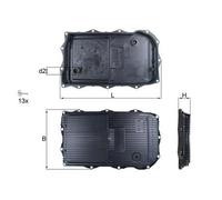 MAHLE Kit de filtre hydraulique boîte automatique HX 184KIT pour BMW X1 (E84)