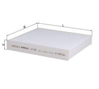 MAHLE LA 922 Filtre d'habitacle à particules pour FIAT 500 3 portes (312)