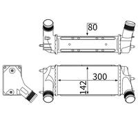 MAHLE Ladeluftkühler pour Ford Ecosport Fiesta VI 1.0 EcoBoost JK CI 700 000S