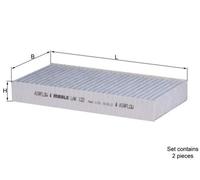 MAHLE LAK 122/S Filtre d'habitacle à charbon actif pour HONDA FR-V (BE)
