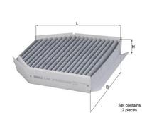 MAHLE LAK 278/S Filtre d'habitacle à charbon actif pour PUCH G-Modell (W463)