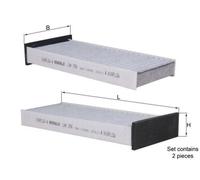 MAHLE LAK 296/S Filtre d'habitacle à charbon actif pour MITSUBISHI L 200