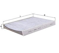 MAHLE LAK 816 Filtre à air d'habitacle - Filtre à pollen actif au charbon - avec protection contre les odeurs - Voiture