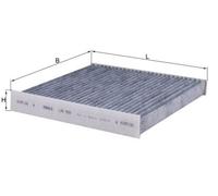 MAHLE LAK 859 Filtre d'habitacle à charbon actif pour FORD Transit Mk6 Van