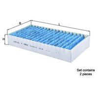 MAHLE LAO 295/S Filtre d'habitacle à charbon actif anti-allergène antibactérien