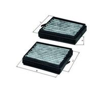 MAHLE LKK 116/S Filtre d'habitacle à charbon actif