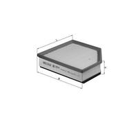 MAHLE LX 1593/2 Filtre à air