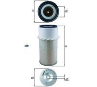 MAHLE LX 16 Filtre à air pour FIAT 500 Serie 66 pour HYUNDAI H100 Camionnette