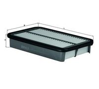 MAHLE LX 807 Filtre à air pour TOYOTA CELICA (ZZT23) pour DAIHATSU TERIOS (J1)