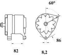 MAHLE MG 216 Alternateur pour LAND ROVER,MG,ROVER