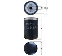 MAHLE OC 114 Filtre à huile pour OPEL Diplomat B Berline