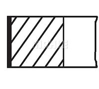 Jeu de segments de piston MAHLE 004 06 N0