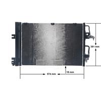 Condenseur de climatisation poulie à courroie trapézoïdale 110mm MAHLE pour OPEL ASTRA G CC