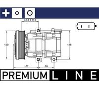 MAHLE ORIGINAL Compresseur de clim Compresseur De Climatisation ACP 855 000P