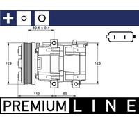 MAHLE ORIGINAL Compresseur de clim Compresseur De Climatisation ACP 88 000P