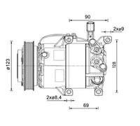 MAHLE ORIGINAL Compresseur de climatisation Compresseur De Climatisation ACP