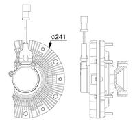 MAHLE ORIGINAL Embrayage ventilateur de radiateur Visco-Coupleur CFC 256 000P