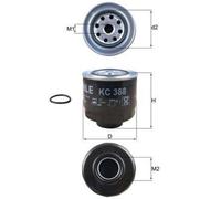 MAHLE ORIGINAL Filtre à carburant KC 388D 102,5mm 105,5mm