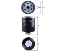 MAHLE ORIGINAL Filtre à carburant KC 76 pour RENAULT ESPACE III (JE0) 76mm 107mm