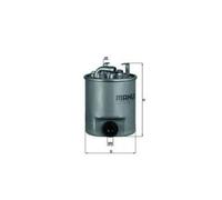 MAHLE ORIGINAL Filtre à carburant KL 195 86,5mm 121,0mm