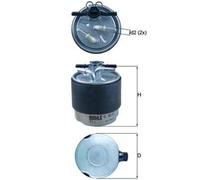 MAHLE ORIGINAL Filtre à carburant KL 440/41 93,2mm 120,6mm
