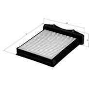 MAHLE ORIGINAL LA 360 Filtre d'habitacle à particules
