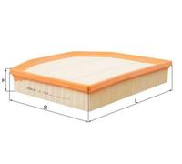 MAHLE ORIGINAL LX 1250 Filtre à air pour BMW X3 (E83) Z4 Roadster (E85)