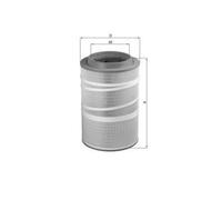 MAHLE ORIGINAL LX 1278 Filtre à air pour GINAF X-Series pour DAF CF