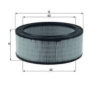 MAHLE ORIGINAL LX 516 Filtre à air pour FORD TRANSIT Pritsche/Fahrgestell (V)