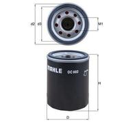 MAHLE ORIGINAL OC 602 Filtre à huile pour JEEP PATRIOT (MK74) pour DODGE AVENGER
