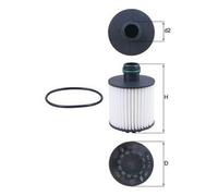 MAHLE ORIGINAL OX 1171D Filtre à huile pour OPEL Corsa E Schrägheck (X15)