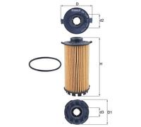 MAHLE OX 1218D Filtre à huile pour PORSCHE