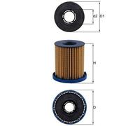 MAHLE OX 1350 Filtre à huile pour OPEL,VAUXHALL