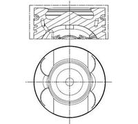 MAHLE Piston 013PI00156000 Compatible avec: FORD FOCUS IV, FOCUS IV Turnier, GALAXY III, GALAXY MK III VAN, S-MAX, TOURNEO CUSTOM V362 Bus, TRANSIT CUSTOM V362 Bus, TRANSIT CUSTOM V362 Kasten